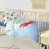 Duvet cover set HappyFriday Le Petit Prince Son Avion Multicolour Baby Crib 2 Pieces