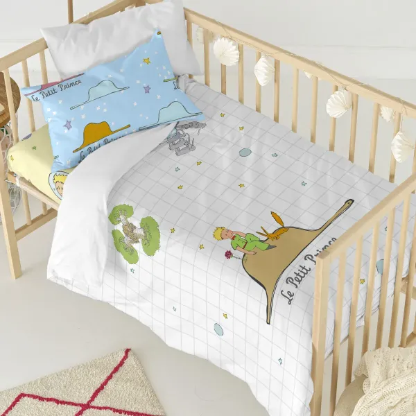 Duvet cover set HappyFriday Le Petit Prince Imagination Multicolour Baby Crib 2 Pieces