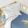 Duvet cover set HappyFriday Le Petit Prince La Lune Multicolour Baby Crib 2 Pieces