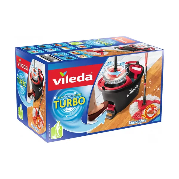 Mop with Bucket Vileda Turbo Easywriting & Clean polypropeeni