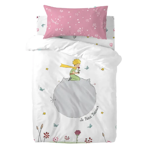 Duvet cover set HappyFriday Le Petit Prince Campagne Multicolour Baby Crib 2 Pieces