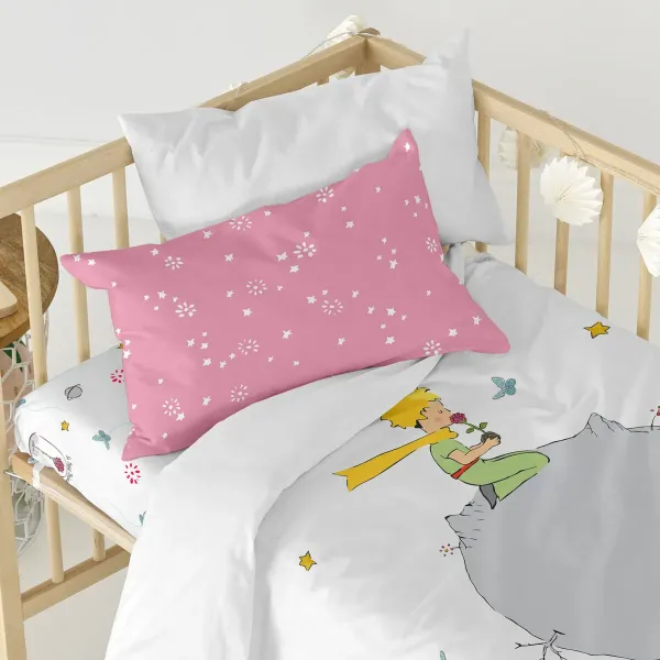 Duvet cover set HappyFriday Le Petit Prince Campagne Multicolour Baby Crib 2 Pieces