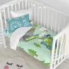 Duvet cover set HappyFriday Happynois Train Multicolour Baby Crib 2 Pieces