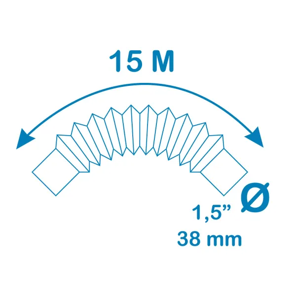 Šļūtene EDM 81018 Zils 15 m Ø 3,8 cm Ø 38 mm