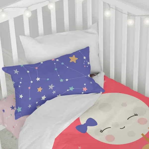 Duvet cover set HappyFriday Happynois Moon Dream Multicolour Baby Crib 2 Pieces