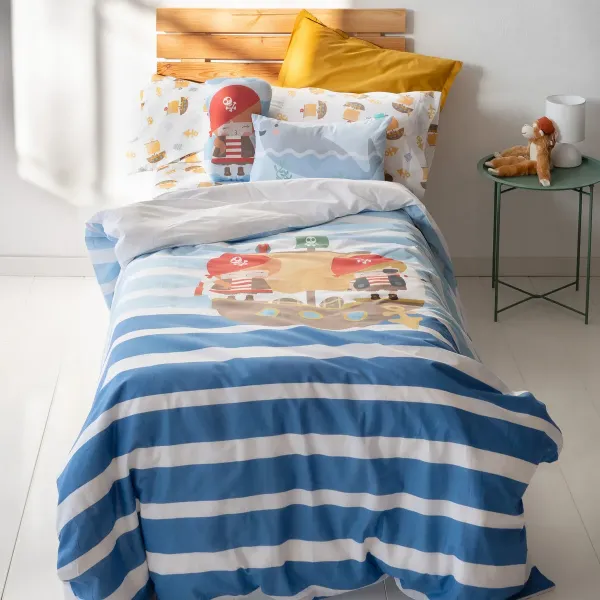 Duvet cover set HappyFriday Happynois Pirate Ship Multicolour Single 2 Pieces