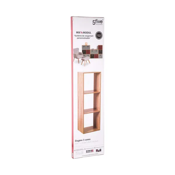 Lentyna 5five Simply Smart Ruda Medžio 34,4 x 32 x 100,5 cm