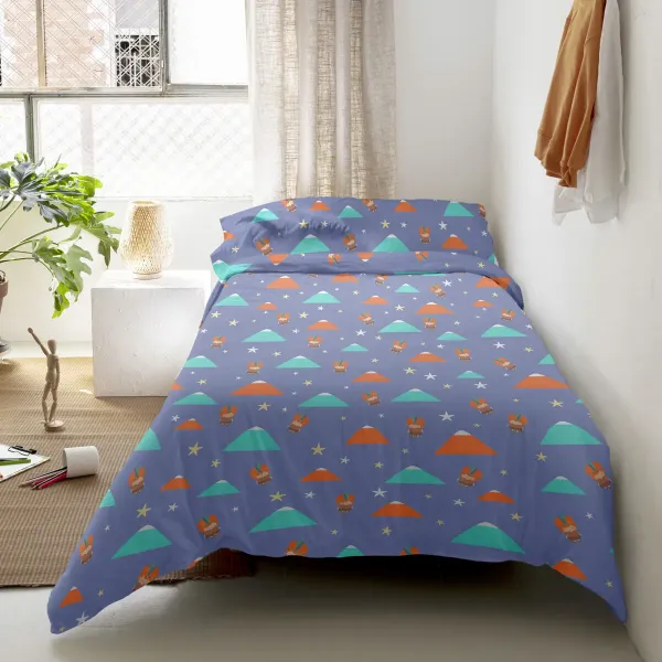 Duvet cover set HappyFriday Happynois Indian Night Multicolour Single 2 Pieces