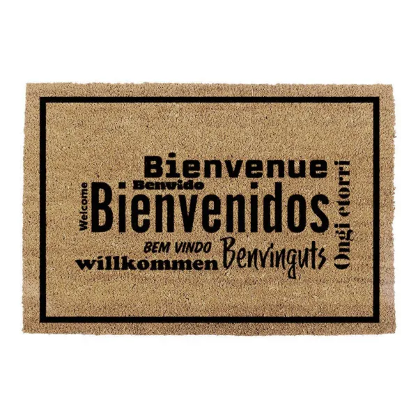 Durų kilimėlis EDM 74773 Ruda Juoda Intensyvi kaštoninė ruda 2/8-negro azulado 60 x 40 cm Stačiakampis