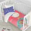 Duvet cover set HappyFriday Happynois Moon Dream Multicolour Baby Crib 2 Pieces