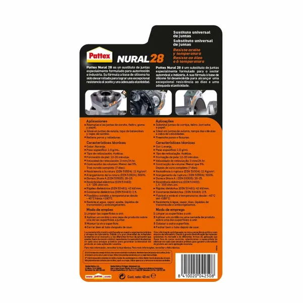 Šuvju atjaunošanas ierīce Pattex Nural 28 Oranžs 40 ml (1 gb.)