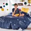 Duvet cover set HappyFriday Mr Fox Starspace  Multicolour Single 2 Pieces