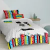 Duvet cover set HappyFriday Mr Fox Bat Multicolour Single 2 Pieces