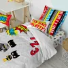 Duvet cover set HappyFriday Mr Fox Bat Multicolour Single 2 Pieces