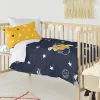 Duvet cover set HappyFriday Mr Fox Starspace  Multicolour Baby Crib 2 Pieces