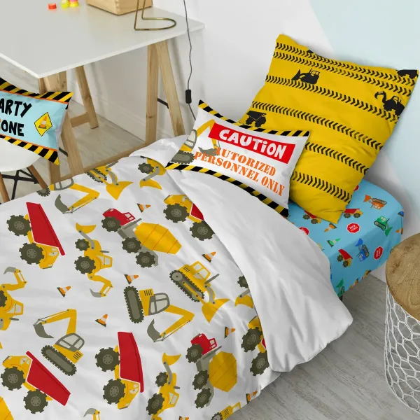 Duvet cover set HappyFriday Mr Fox Machinery  Multicolour Single 2 Pieces