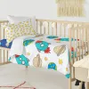 Duvet cover set HappyFriday Mr Fox Space rocket Multicolour Baby Crib 2 Pieces