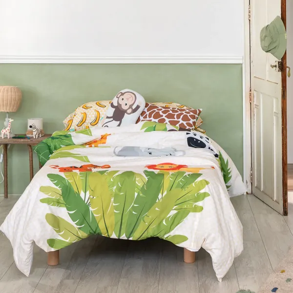 Duvet cover set HappyFriday Mr Fox Wild Multicolour Single 2 Pieces