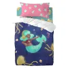 Duvet cover set HappyFriday Mr Fox Happy mermaid Multicolour Baby Crib 2 Pieces