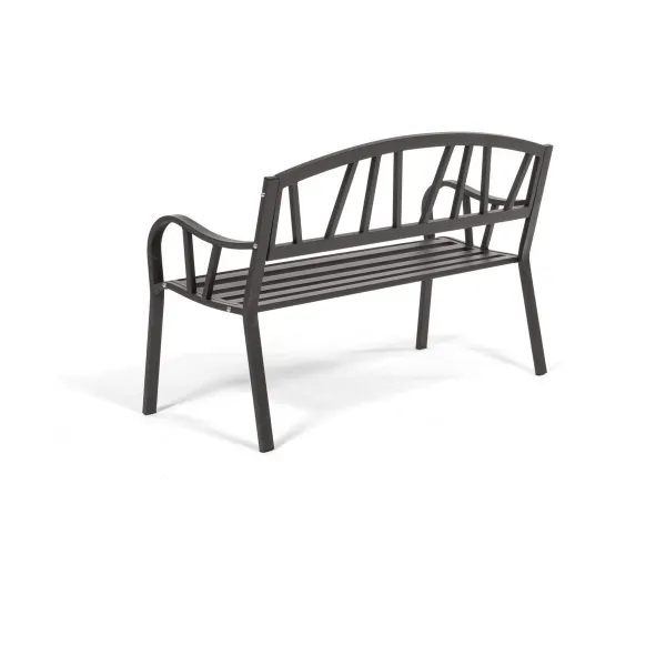 Soliņš ar atzveltni Antracīts Dzelzs (123 X 53 X 86 cm)