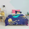 Duvet cover set HappyFriday Mr Fox Happy mermaid Multicolour Single 2 Pieces