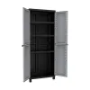 Wardrobe Terry Black/Grey Resin Plastic 68 X 39 X 170 CM