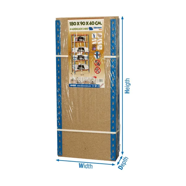 Lentyna Simon Rack Maderclick 5/400 750 kg Metalinis 5 Lentynos drožlių plokštė (180 x 90 x 40 cm)