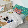 Duvet cover set HappyFriday Mr Fox Flying boy Multicolour Single 2 Pieces