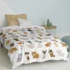 Duvet cover set HappyFriday Mr Fox Cats Multicolour Single 2 Pieces