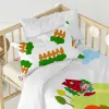 Duvet cover set HappyFriday Mr Fox Piggys  Multicolour Baby Crib 2 Pieces