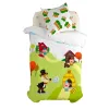 Duvet cover set HappyFriday Mr Fox Piggys  Multicolour Single 2 Pieces