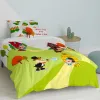 Duvet cover set HappyFriday Mr Fox Piggys  Multicolour Single 2 Pieces