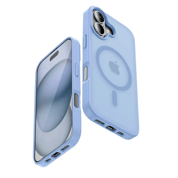 Crong Hybrid Matte Magnetic - MagSafe iPhone 17 Case (Blue)