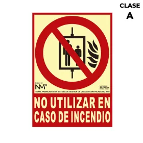 Знак Normaluz No utilizar en caso de incendio PVC