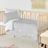 Duvet cover set HappyFriday Basic Kids Grey Baby Crib 2 Pieces