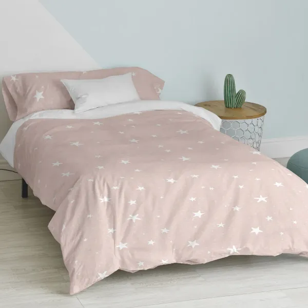 Duvet cover set HappyFriday Basic Kids Pink Single 2 Pieces