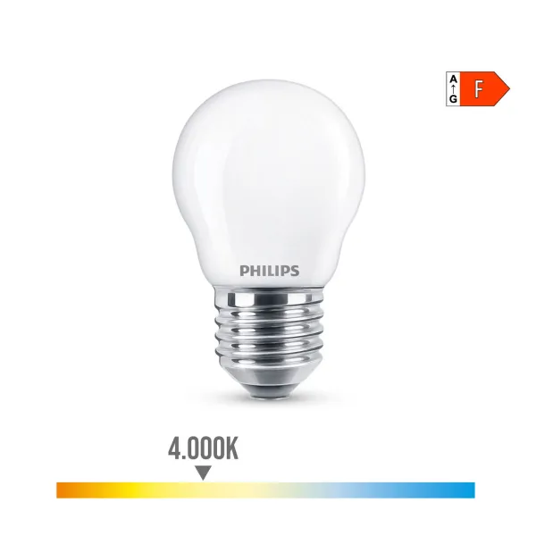 Светодиодная лампочка Philips Белый F 40 W 4,3 W E27 470 lm 4,5 x 7,8 cm (4000 K)