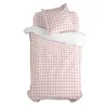 Duvet cover set HappyFriday Basic Kids Pink Single Gingham 2 Pieces