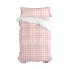 Duvet cover set HappyFriday Basic Kids Pink Single Gingham 2 Pieces