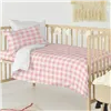 Duvet cover set HappyFriday Basic Kids Pink Baby Crib Gingham 2 Pieces