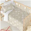 Duvet cover set HappyFriday Basic Kids Beige Baby Crib 2 Pieces