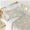 Duvet cover set HappyFriday Basic Kids Beige Baby Crib 2 Pieces