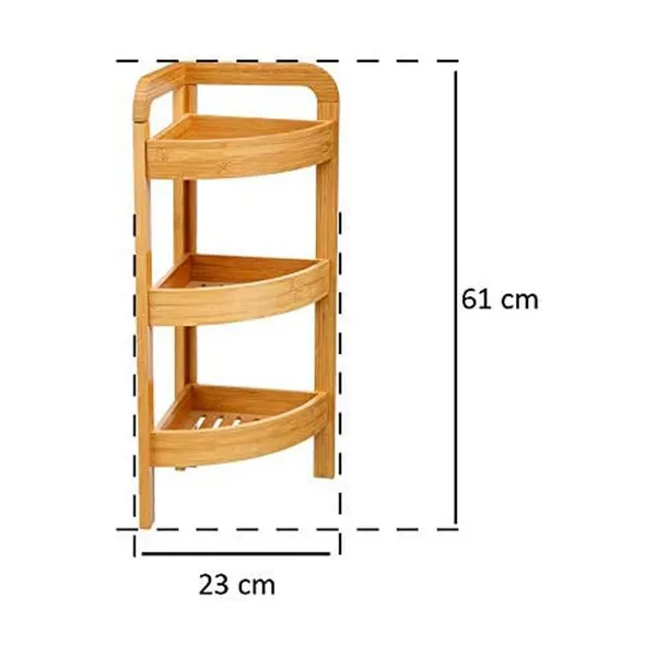 Угловая полка 5five Simply Smart 23 x 23 x 61 cm Коричневый 3 Полки