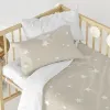 Duvet cover set HappyFriday Basic Kids Beige Baby Crib 2 Pieces