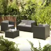 Garden furniture SP Berner Diva Tropea Antrasiitinharmaa Tumman harmaa (4 Kappaletta)