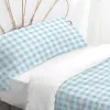 Duvet cover set HappyFriday Basic Kids Blue Single Gingham 2 Pieces