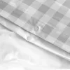 Duvet cover set HappyFriday Basic Kids Grey Baby Crib Gingham 2 Pieces