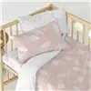 Duvet cover set HappyFriday Basic Kids Pink Baby Crib 2 Pieces