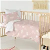 Duvet cover set HappyFriday Basic Kids Pink Baby Crib 2 Pieces