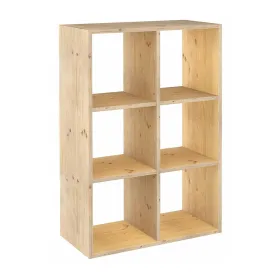 Shelves Astigarraga Dinamic 6 Brown Natural Pinewood 70,8 x 33 x 105,4 cm Cubes Modular